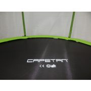 Capetan®Selektor Lime 487cm kapacitet opterećenja 180kg  – dugačkim stupovima zaštitne mreže, pojačanom konstrukcijom s posebnim T elementom, sa extra visokom zaštitnom mrežom, premium trampolin za vanjski prostor debelom spužvom , 89cm visokom povr