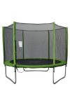 Capetan® Omega trampolin promjera 244 cm sa zaštitnom mrežom,u Lime boji - ojačana konstrukcija, trampolin s sigurnosnom mrežom, 2cm debela spužva za zaštitu opruga