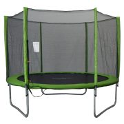   Capetan® Omega trampolin promjera 244 cm sa zaštitnom mrežom,u Lime boji - ojačana konstrukcija, trampolin s sigurnosnom mrežom, 2cm debela spužva za zaštitu opruga