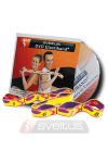 Elastiband fitnes gumena traka jačanje + DVD,  otpor 10 kg srednje jačine, 80x4 cm