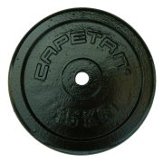   Capetan® 15kg čelični utegni disk s čekićnim lakom, s promjerom rupe 31mm