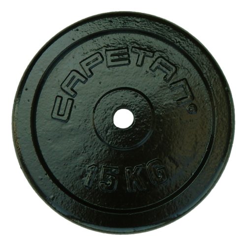 Capetan® 15kg čelični utegni disk s čekićnim lakom, s promjerom rupe 31mm