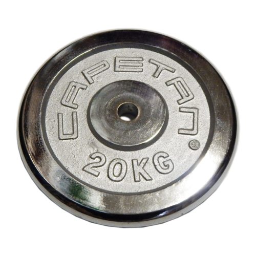 Capetan® 20kg kromirani utegni disk s promjerom rupe 31mm- kromirani utegni disk