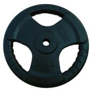   Capetan® Tri Grip gumirani ergonomski utegni disk od 20 kg s promjerom rupe 31 mm