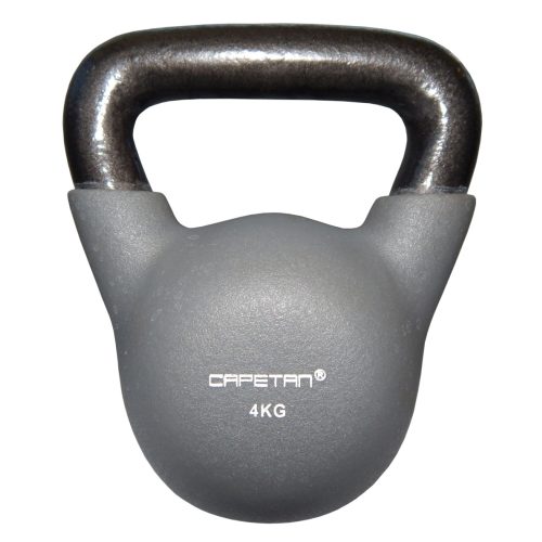 Capetan® Sport Kettlebell 4 kg s neoprenskim premazom– uteg s ravnom ručkom