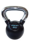 Capetan®Professional Line Čelični kettlebell 8Kg s gumenim premazom i kromiranom ručkom