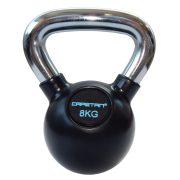   Capetan®Professional Line Čelični kettlebell 8Kg s gumenim premazom i kromiranom ručkom