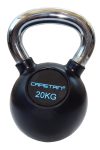 Capetan®Professional Line Čelični kettlebell 20Kg s gumenim premazom i kromiranom ručkom