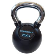   Capetan®Professional Line Čelični kettlebell 20Kg s gumenim premazom i kromiranom ručkom