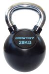 Capetan®Professional Line Čelični kettlebell 28Kg s gumenim premazom i kromiranom ručkom