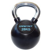   Capetan®Professional Line Čelični kettlebell 28Kg s gumenim premazom i kromiranom ručkom